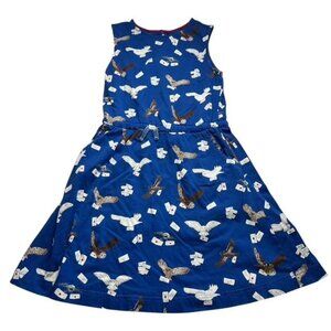 Mini Boden x Harry Potter Owl Post Jersey Dress in Blue 11-12 Years